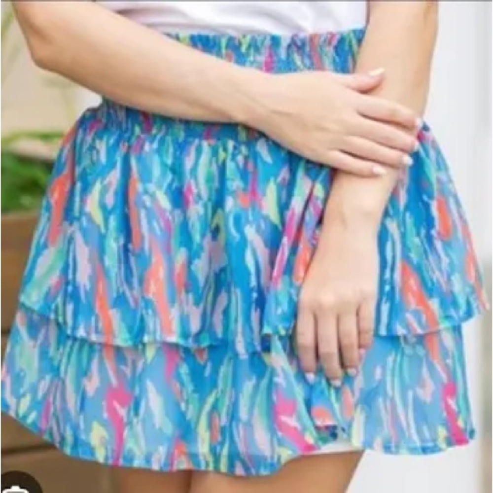 Michelle McDowell Tigertail Marley Skirt in Multi-Blue